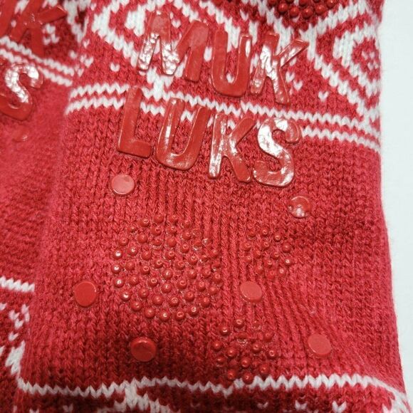 MUK LUKS Slipper Socks Indiana University Hoosiers Small Womens Sz 6-8 Mens 5-7 - Picture 5 of 11